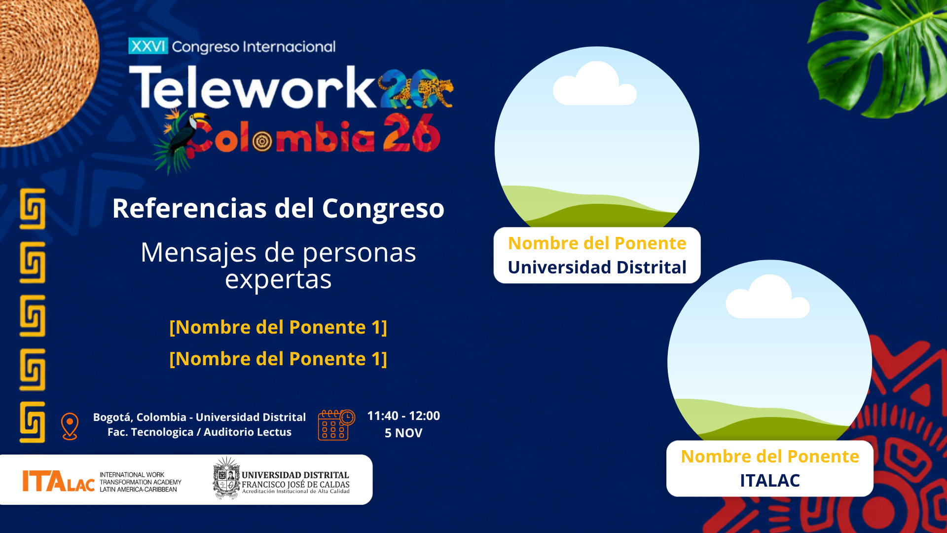 Referencias del Congreso: mensajes de personas expertas